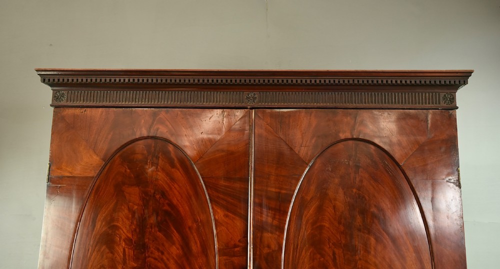 Georgian mahogany double wardrobe  View II