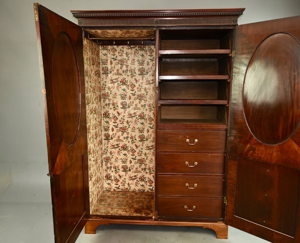 Georgian mahogany double wardrobe  View V