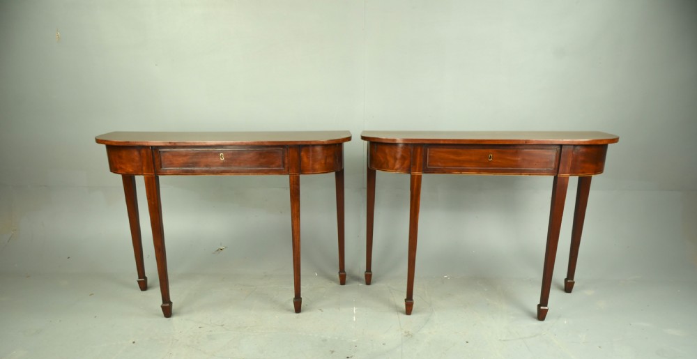 Pair of Georgian mahogany console tables 