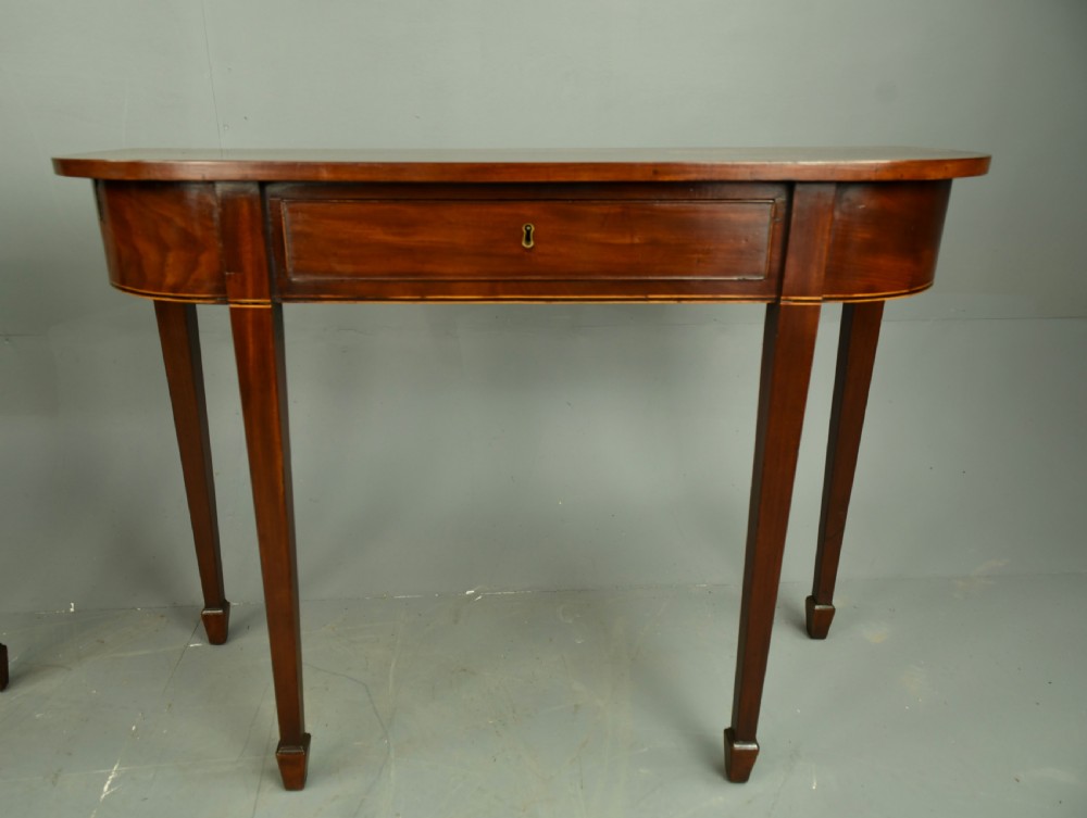 Pair of Georgian mahogany console tables  View III
