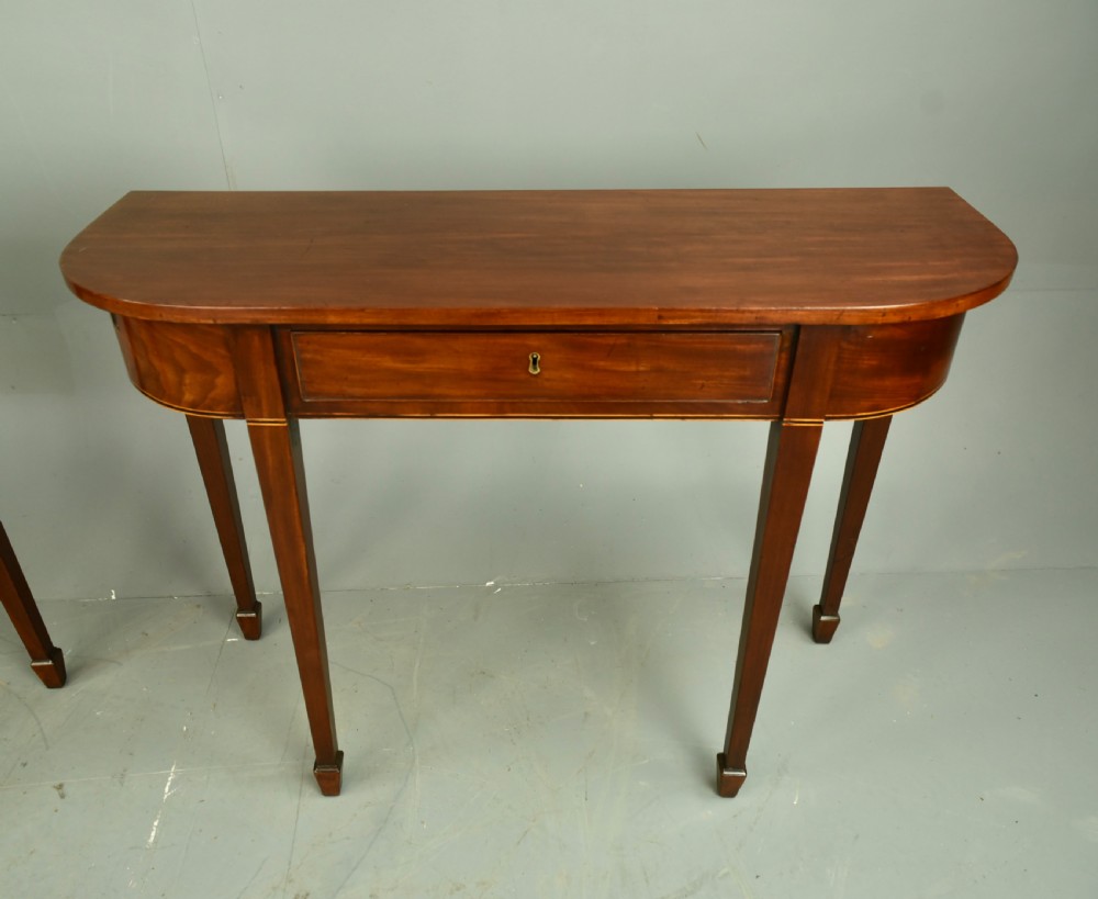 Pair of Georgian mahogany console tables  View V
