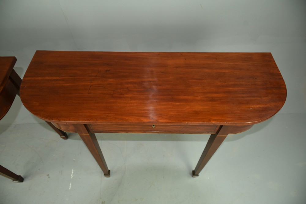 Pair of Georgian mahogany console tables  View IX