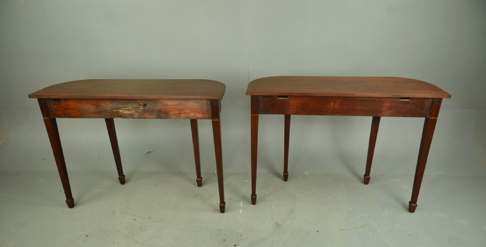 Pair of Georgian mahogany console tables  View X