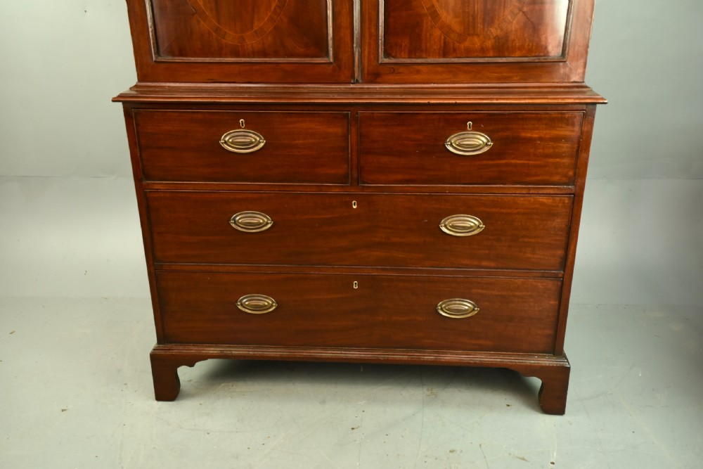 Georgian mahogany Gentlemans wardrobe  View III