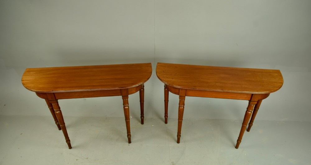 Pair of Regency mahogany console tables  View II
