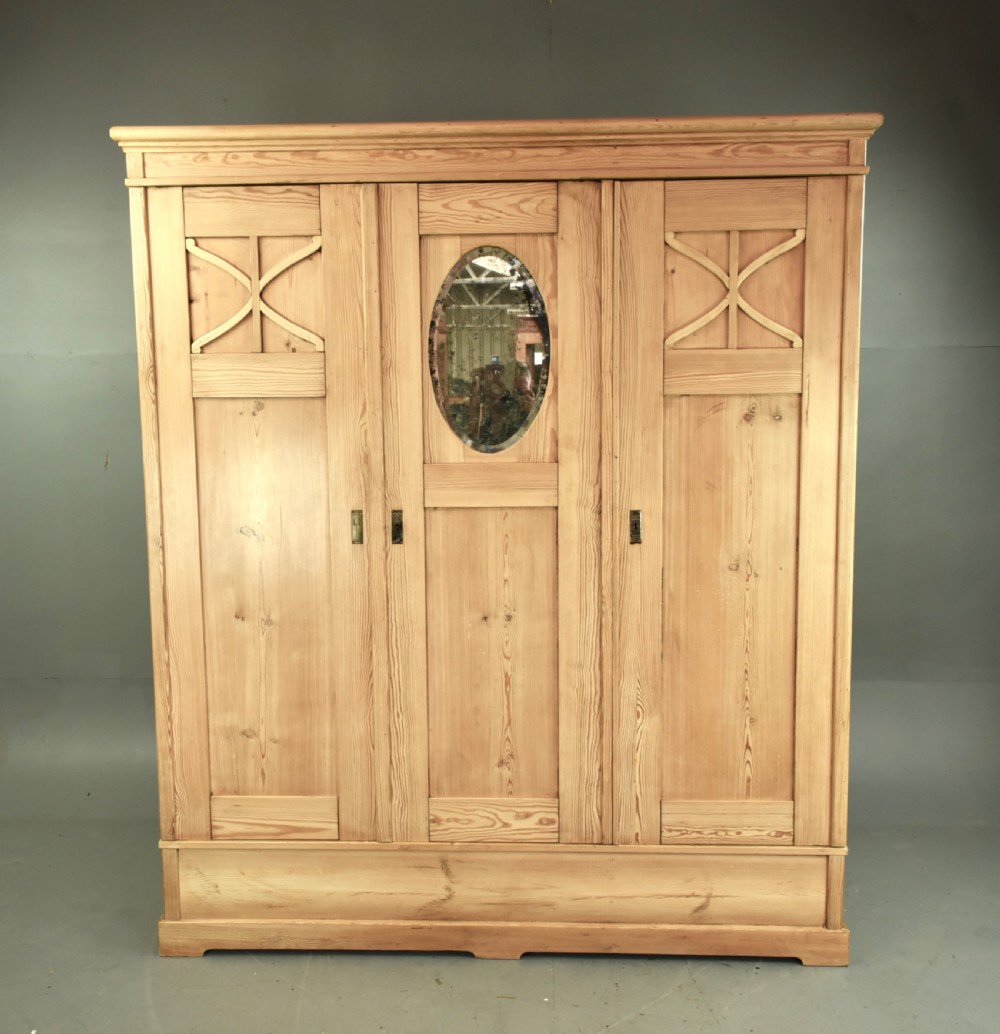 Victorian pine triple wardrobe flat packs