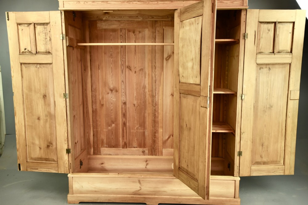 Victorian pine triple wardrobe flat packs View IV