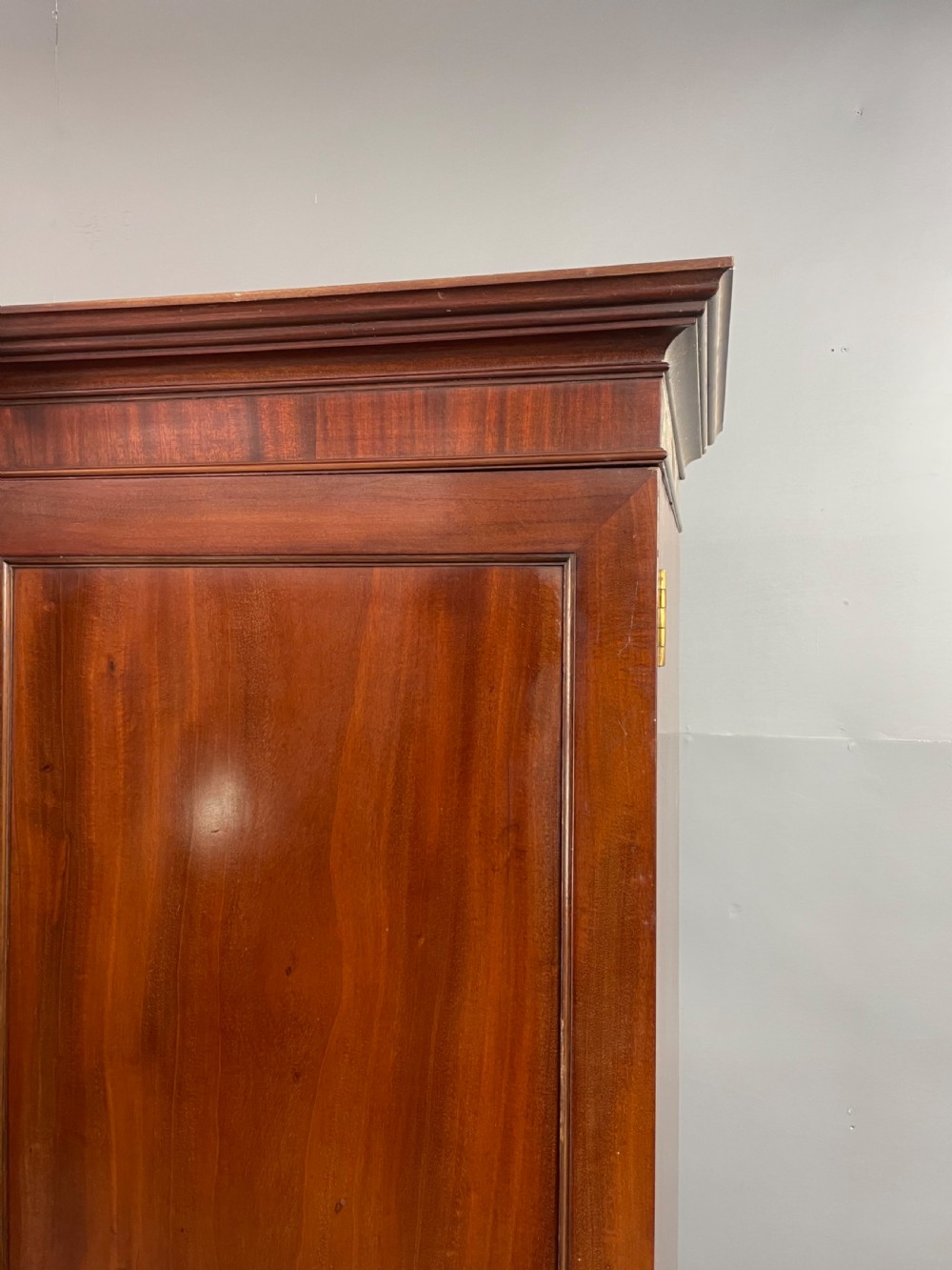 19th Century mahogany breakfront wardrobe  View V