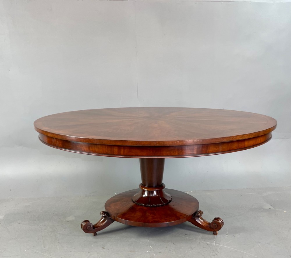 Regency circular mahogany dining table /centre table  View II