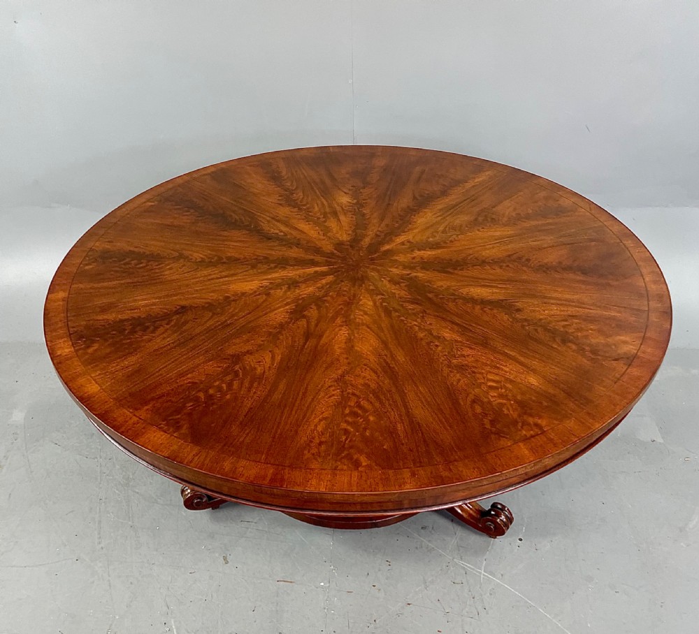 Regency circular mahogany dining table /centre table  View III