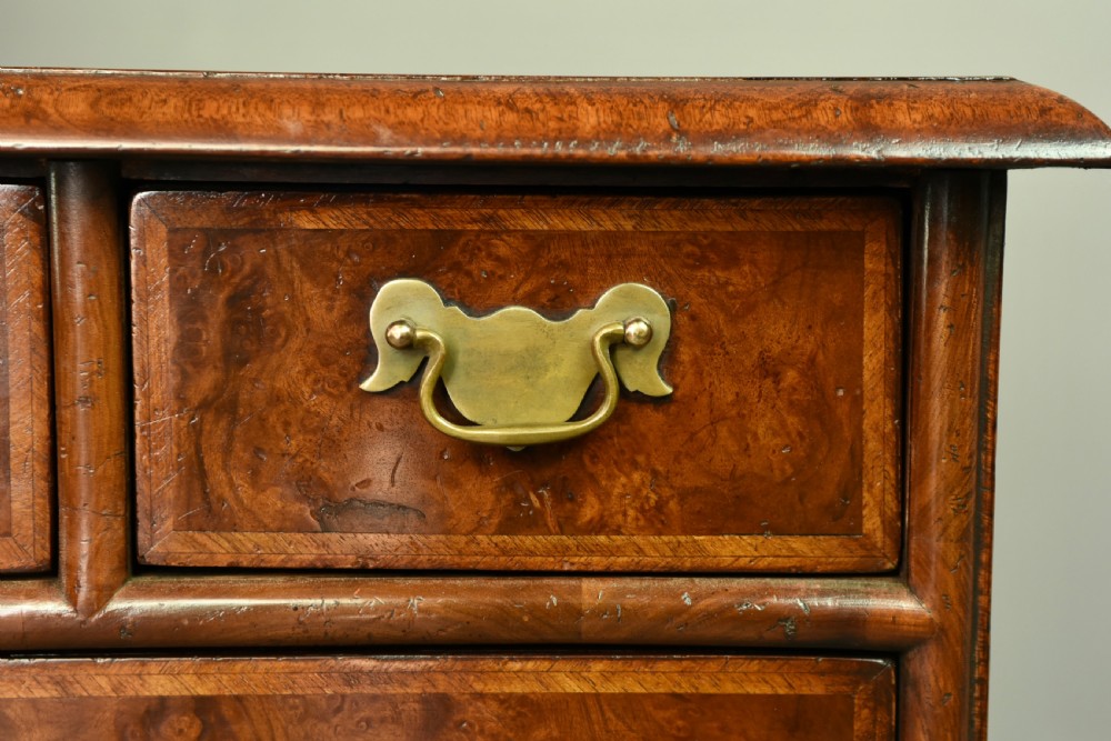 Georgian burr walnut chest of drawers  View V