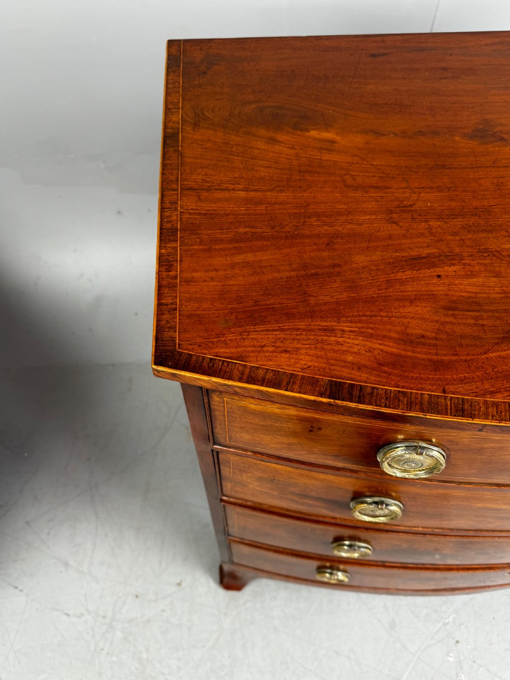 Regency mahogany bow front chest of drawers  View III