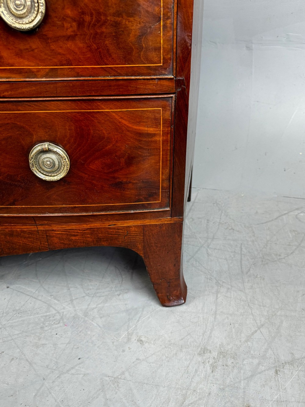 Regency mahogany bow front chest of drawers  View VI