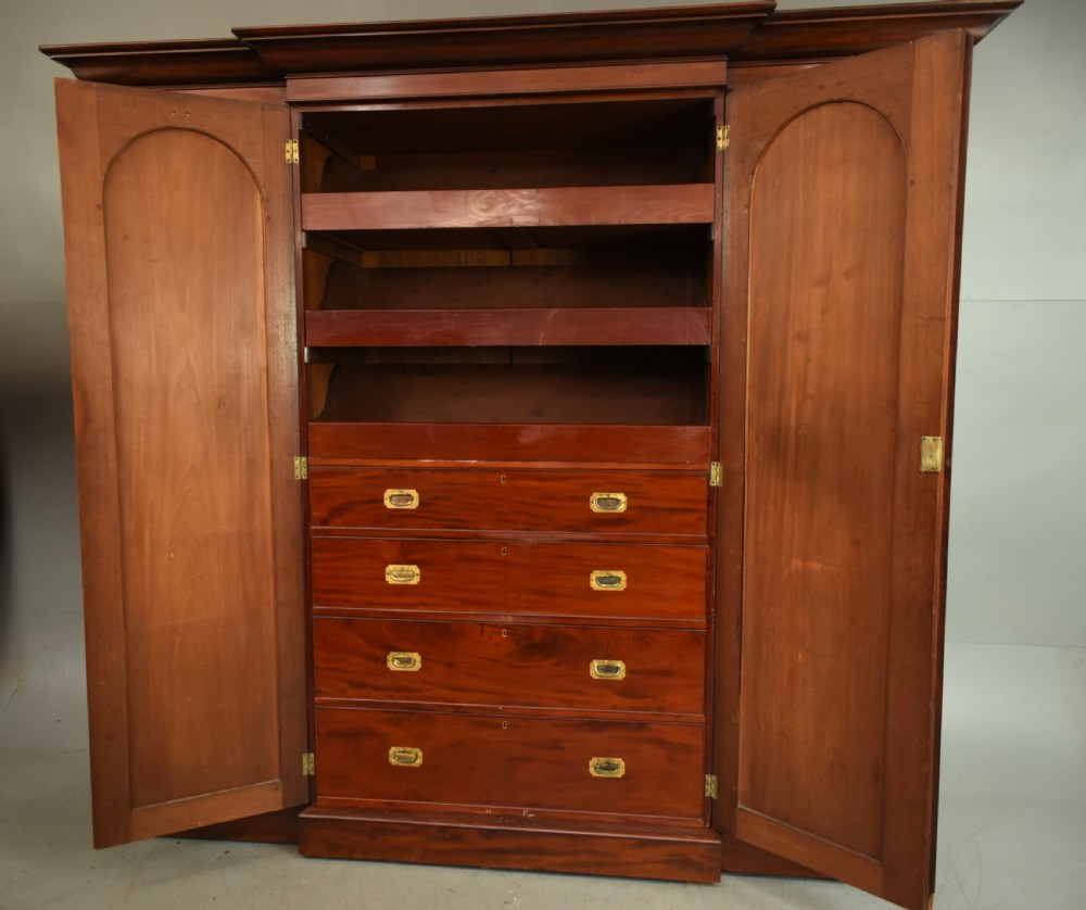 Large 19th century regency breakfront wardrobe  View IV