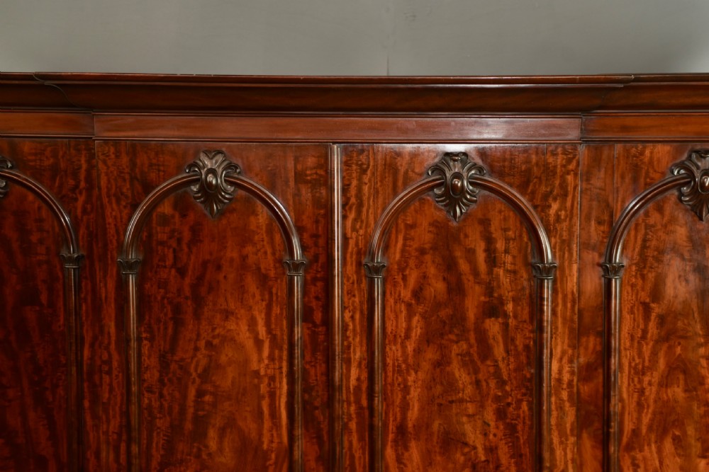 Large 19th century regency breakfront wardrobe  View V