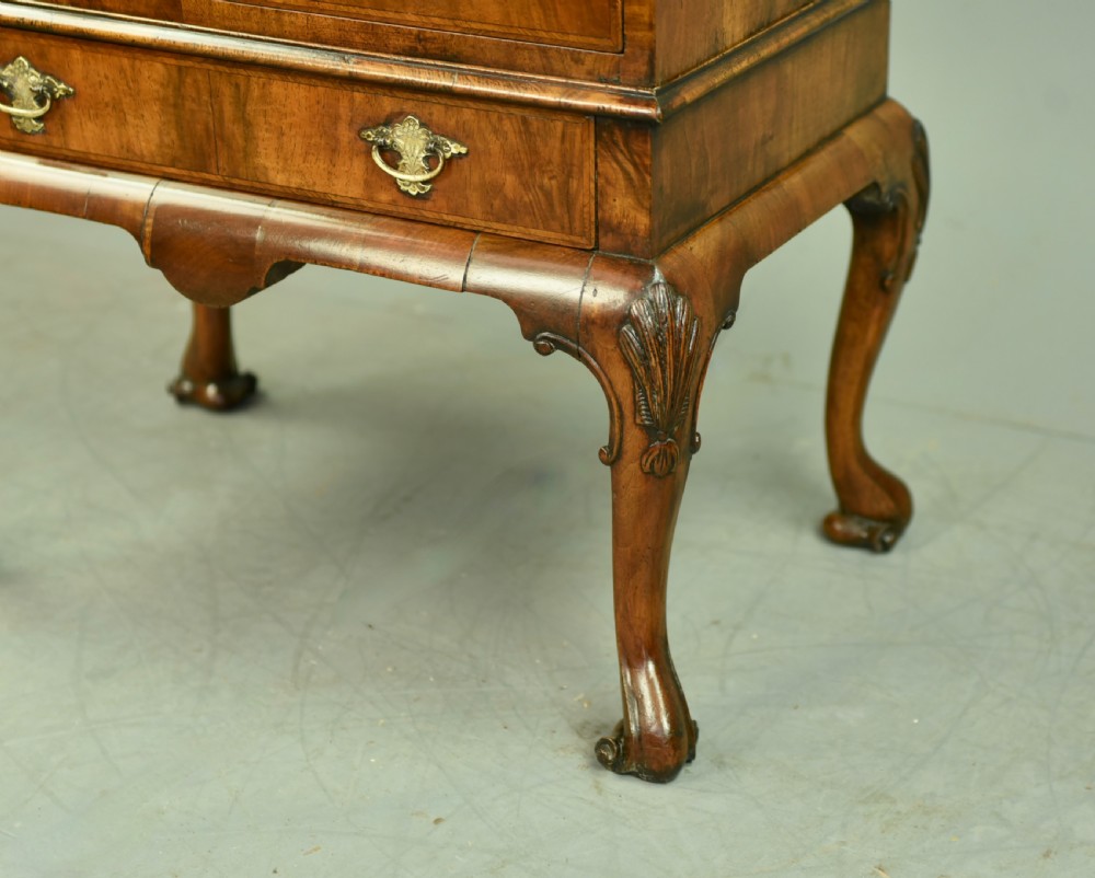 Queen Anne style walnut bureau writing desk  View VI