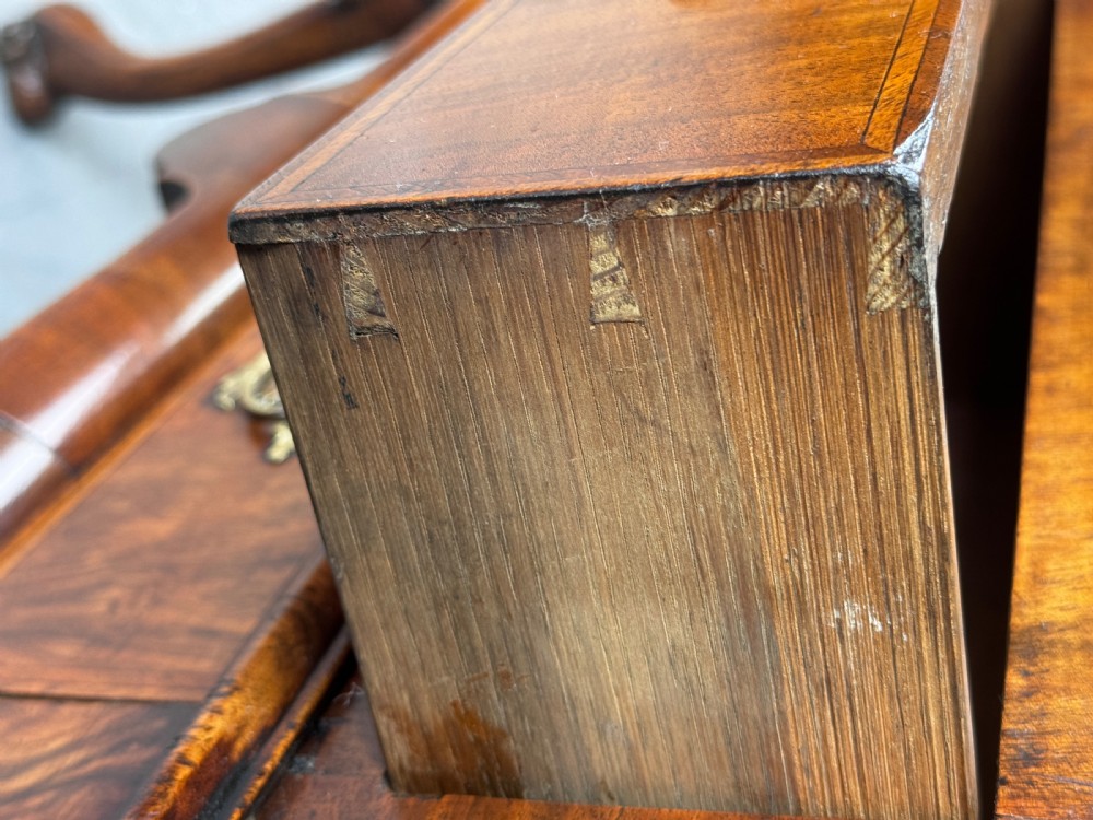 Queen Anne style walnut bureau writing desk  View VIII