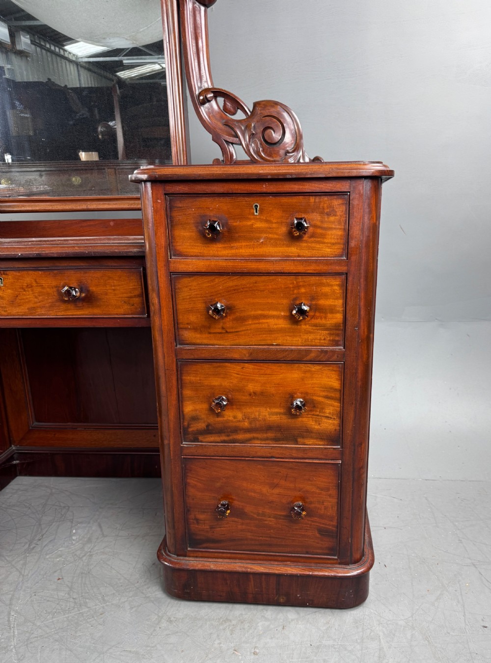 Victorian mahogany dressing table  View II