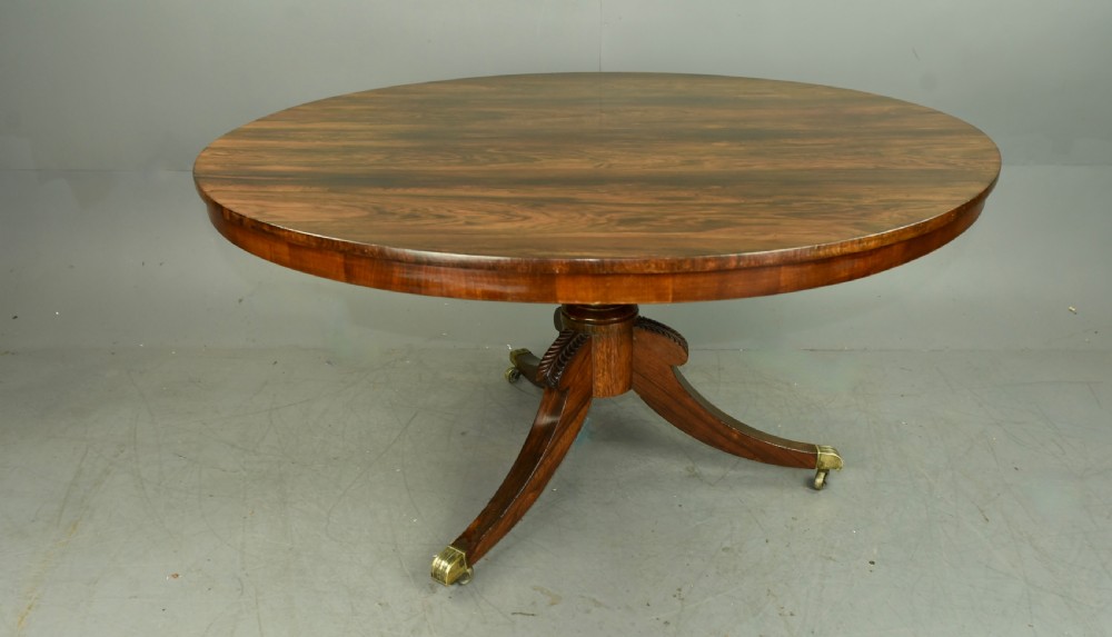 Regency rosewood circular dining table  View II
