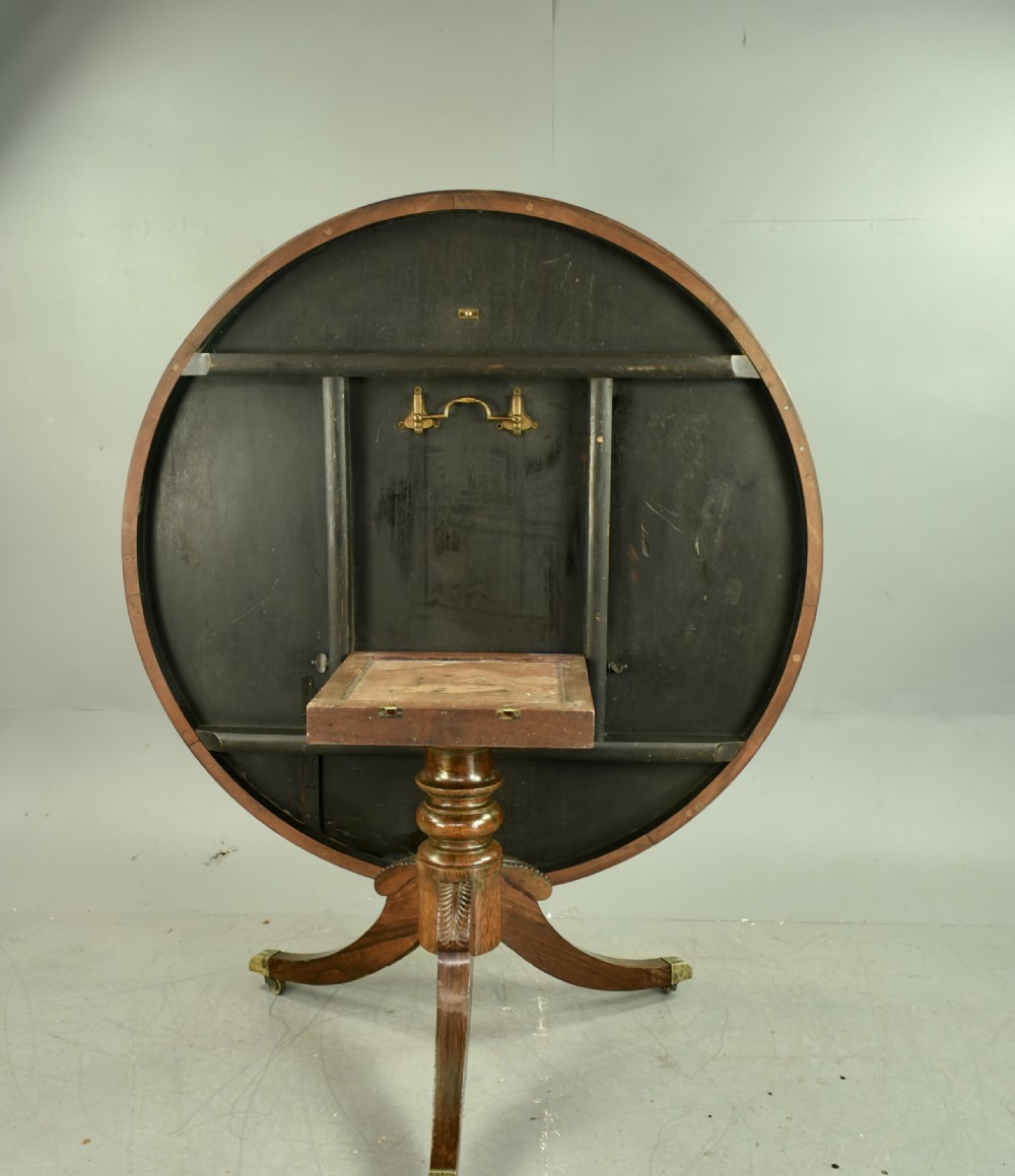 Regency rosewood circular dining table  View III