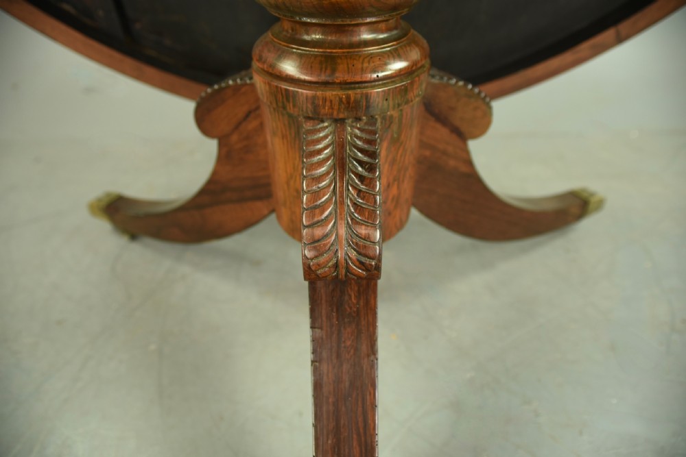 Regency rosewood circular dining table  View IV