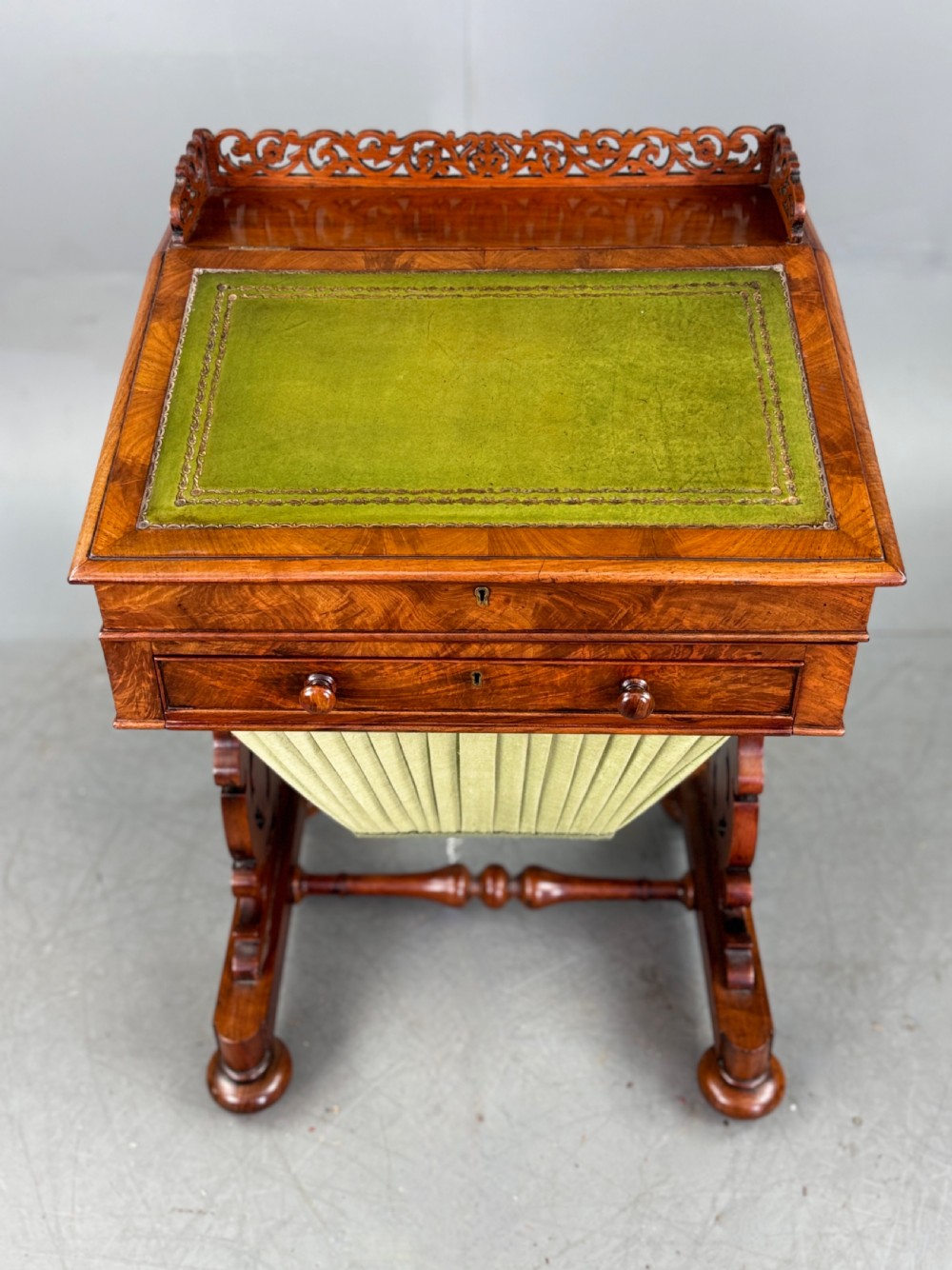 Victorian walnut Davenport work desk  View VI