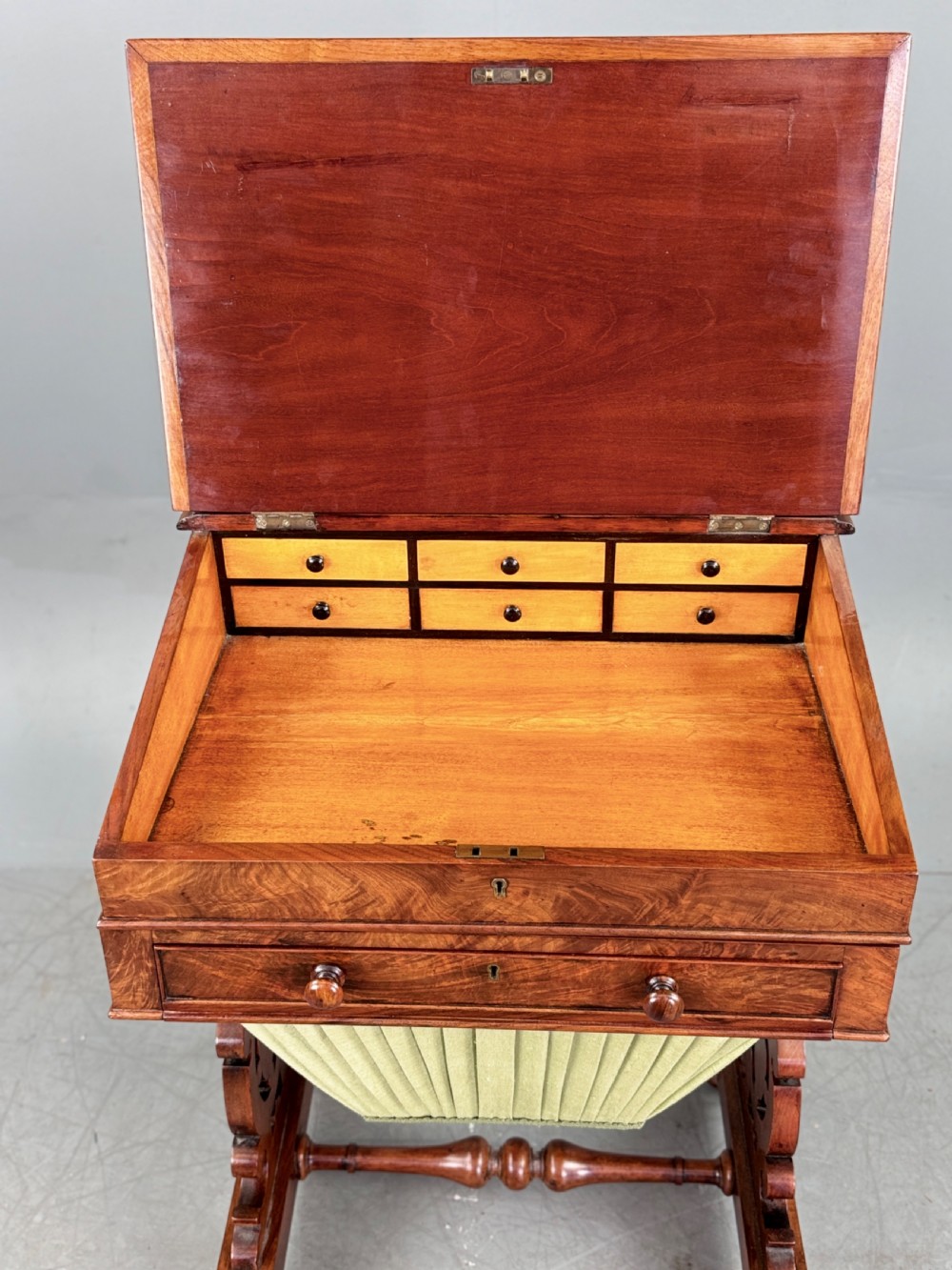 Victorian walnut Davenport work desk  View VII