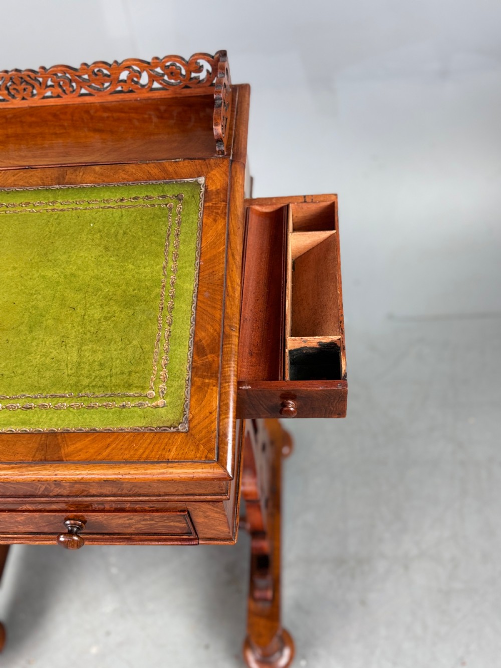 Victorian walnut Davenport work desk  View IX