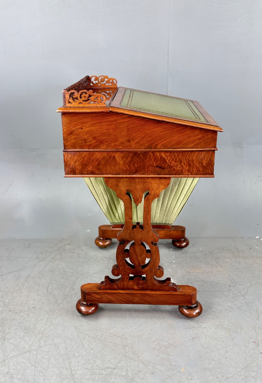 Victorian walnut Davenport work desk  View XII