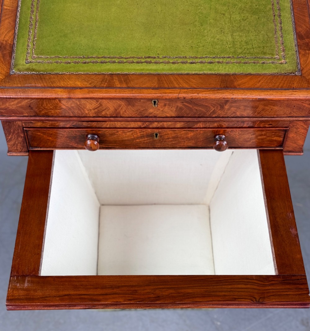 Victorian walnut Davenport work desk  View XV