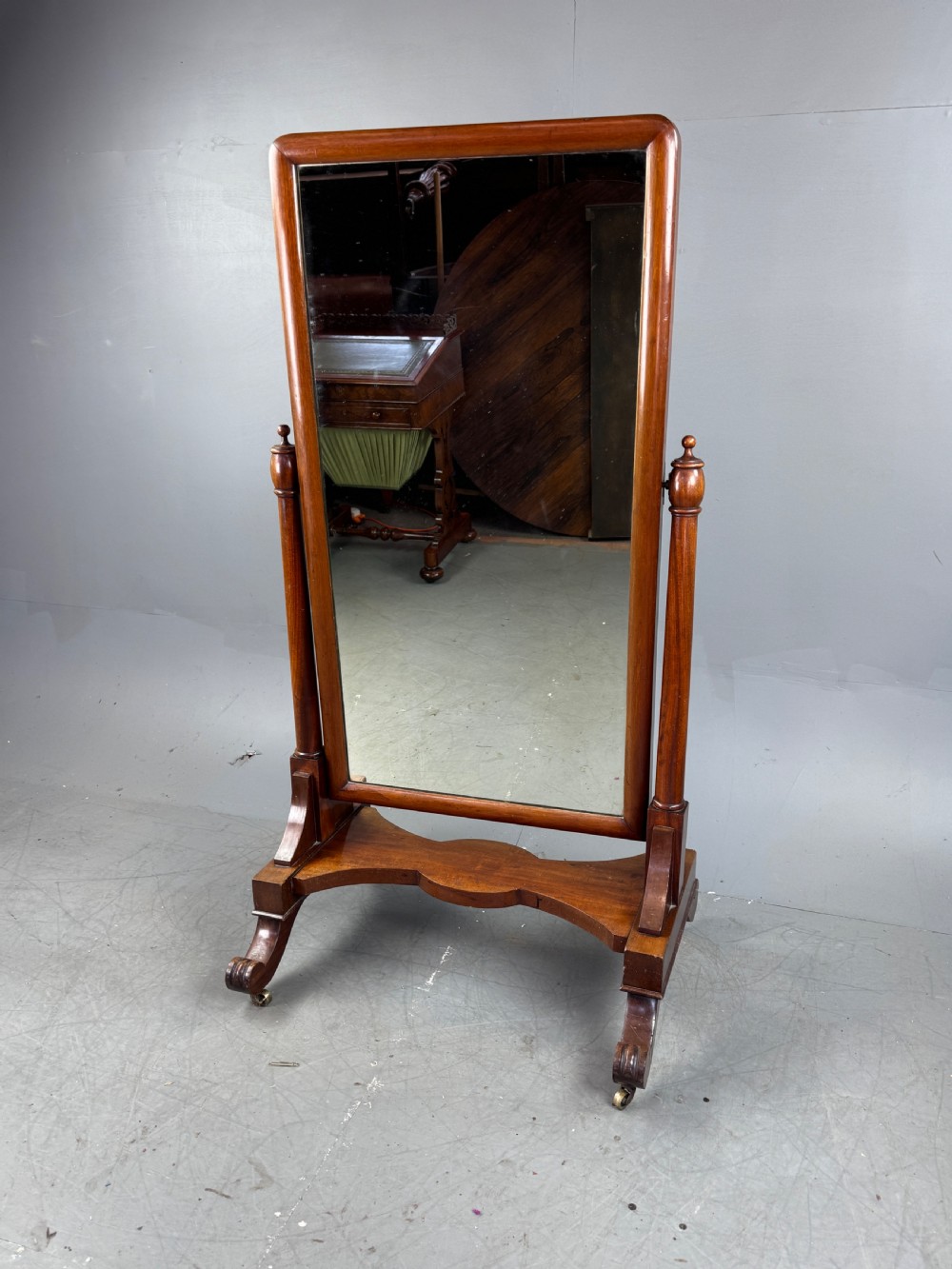 Victorian mahogany Cheval mirror 