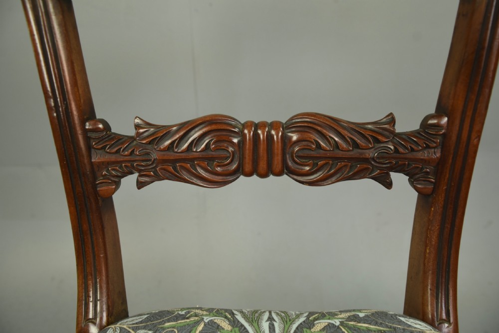 Set of six Regency mahogany dining chairs  View IV