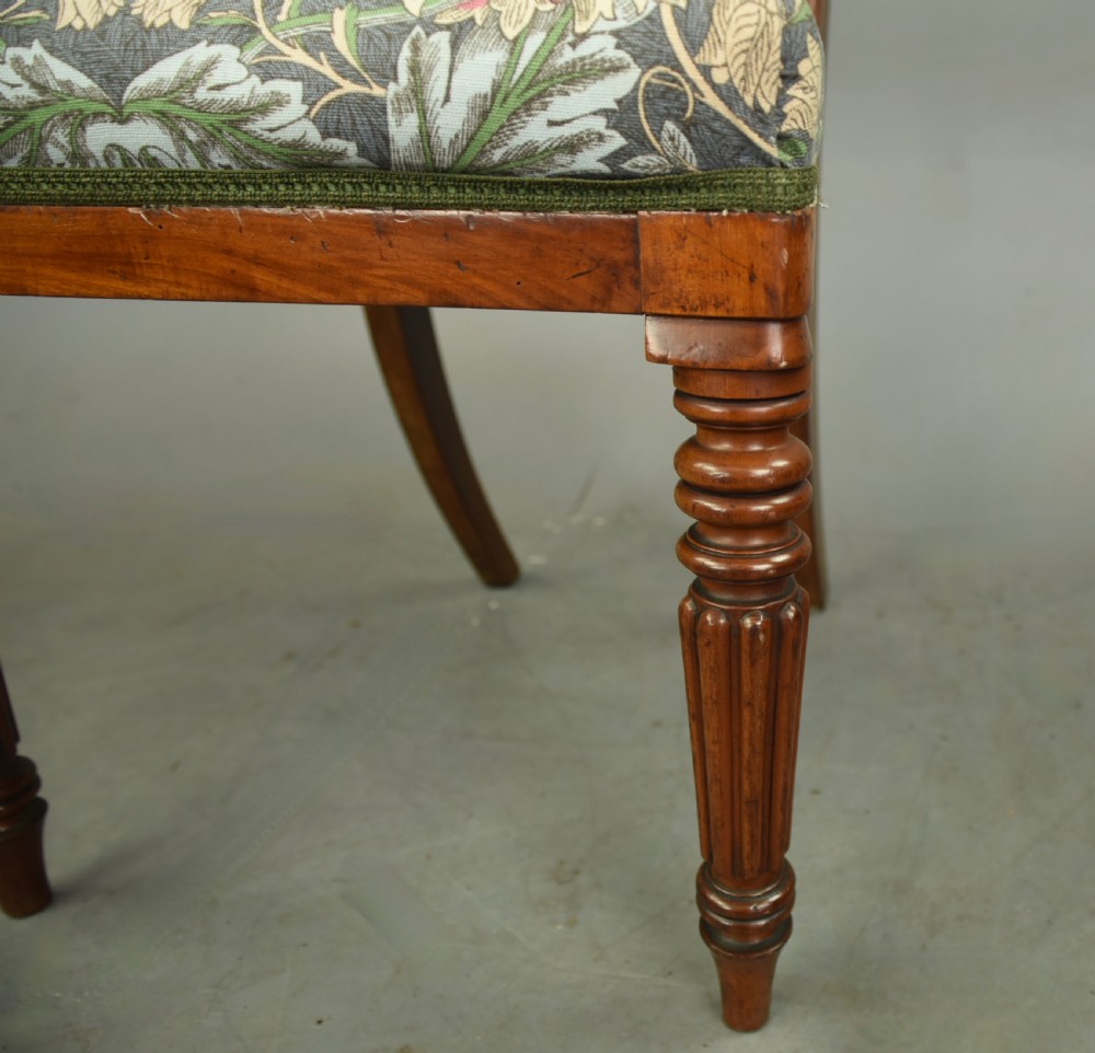 Set of six Regency mahogany dining chairs  View V
