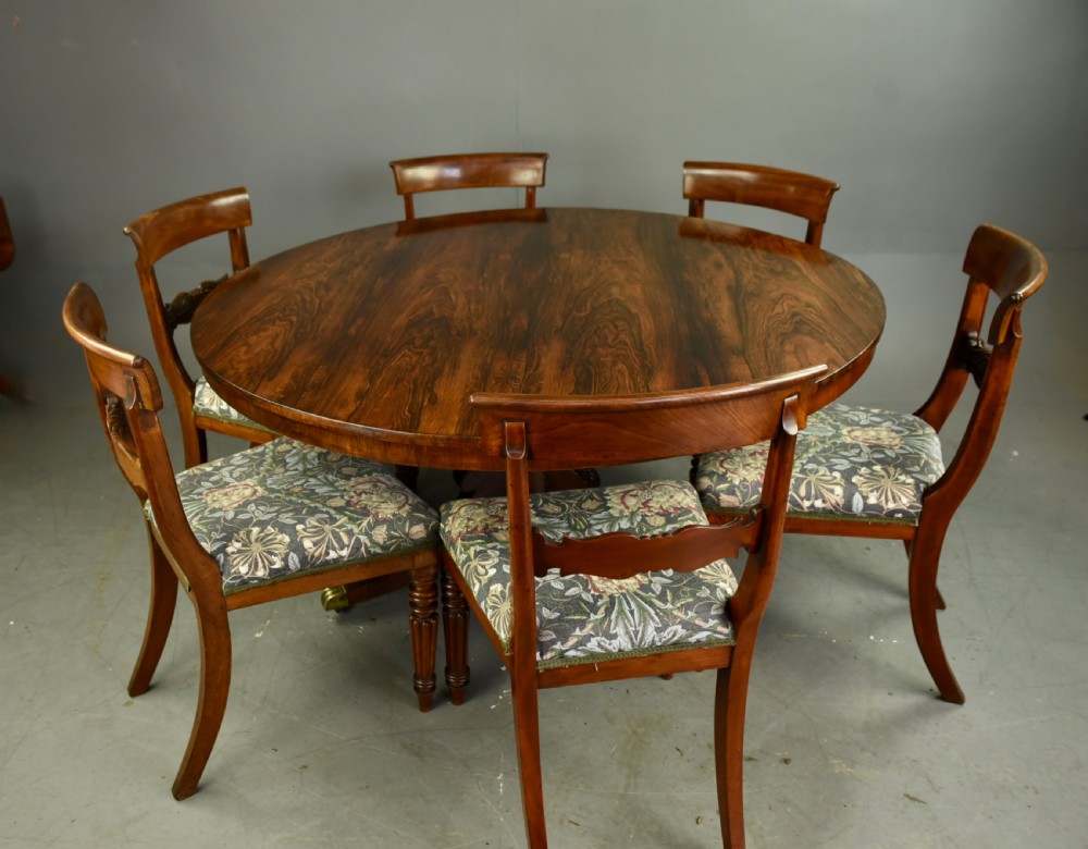 Set of six Regency mahogany dining chairs  View IX