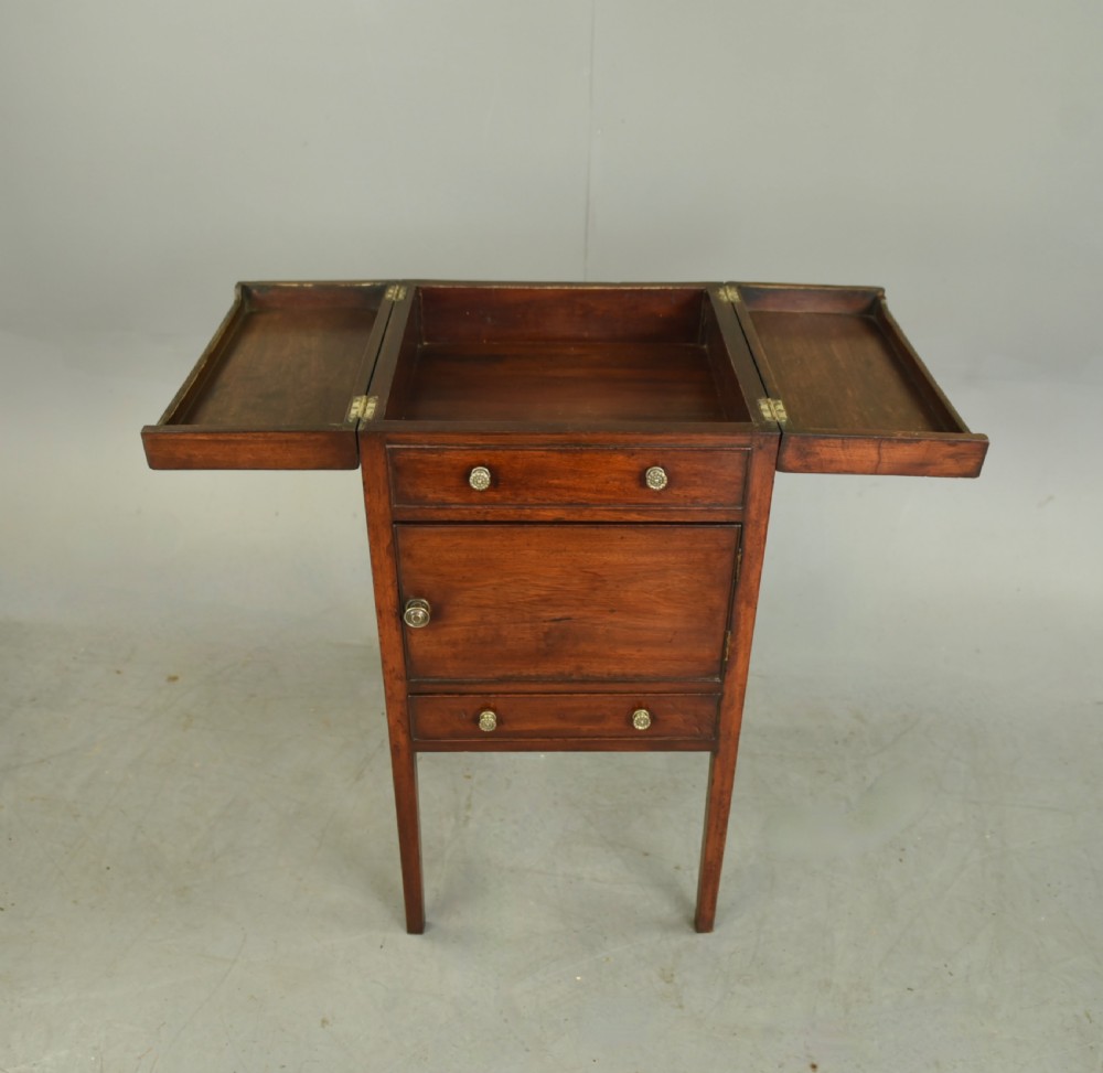 Georgian mahogany night stand bedside cabinet  View V