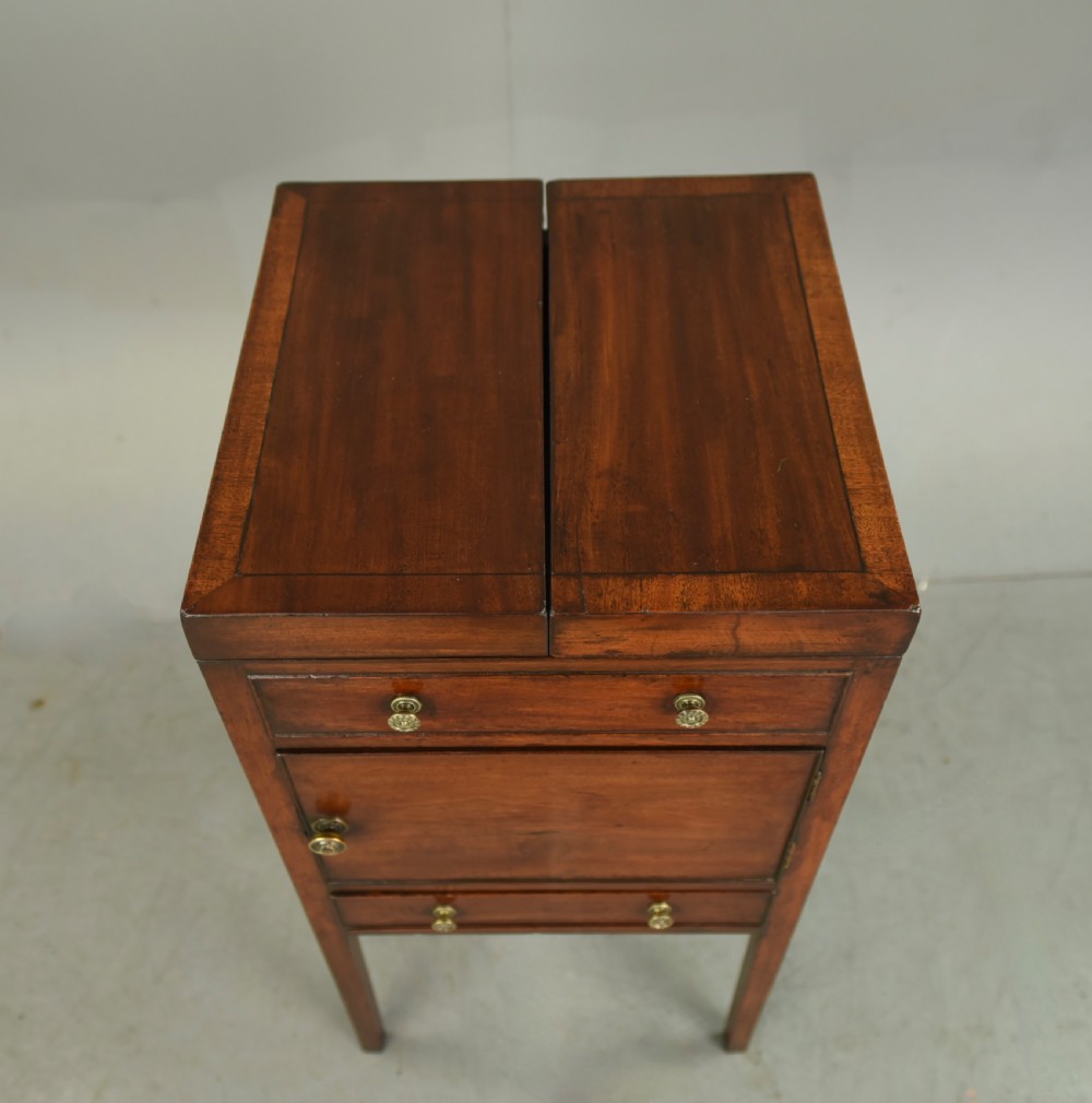 Georgian mahogany night stand bedside cabinet  View VI