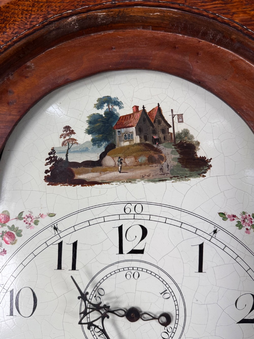 19th century oak grandfather clock by Thomas Smith Ridgewell View VII