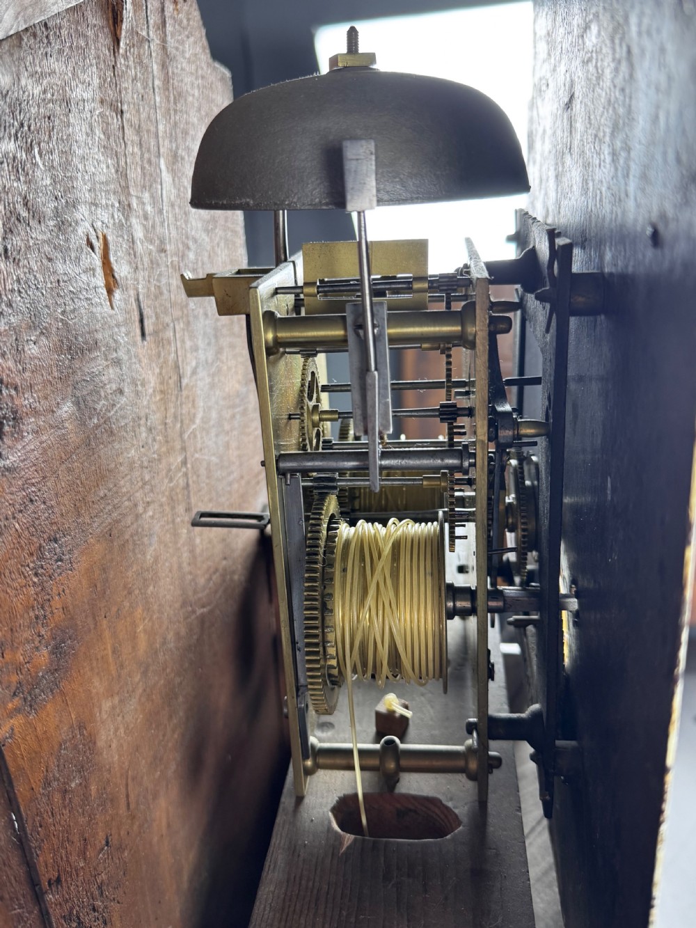 19th century oak grandfather clock by Thomas Smith Ridgewell View X
