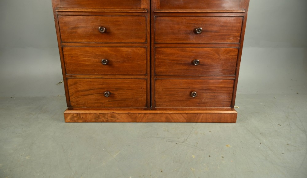 Georgian mahogany double wardrobe  View III