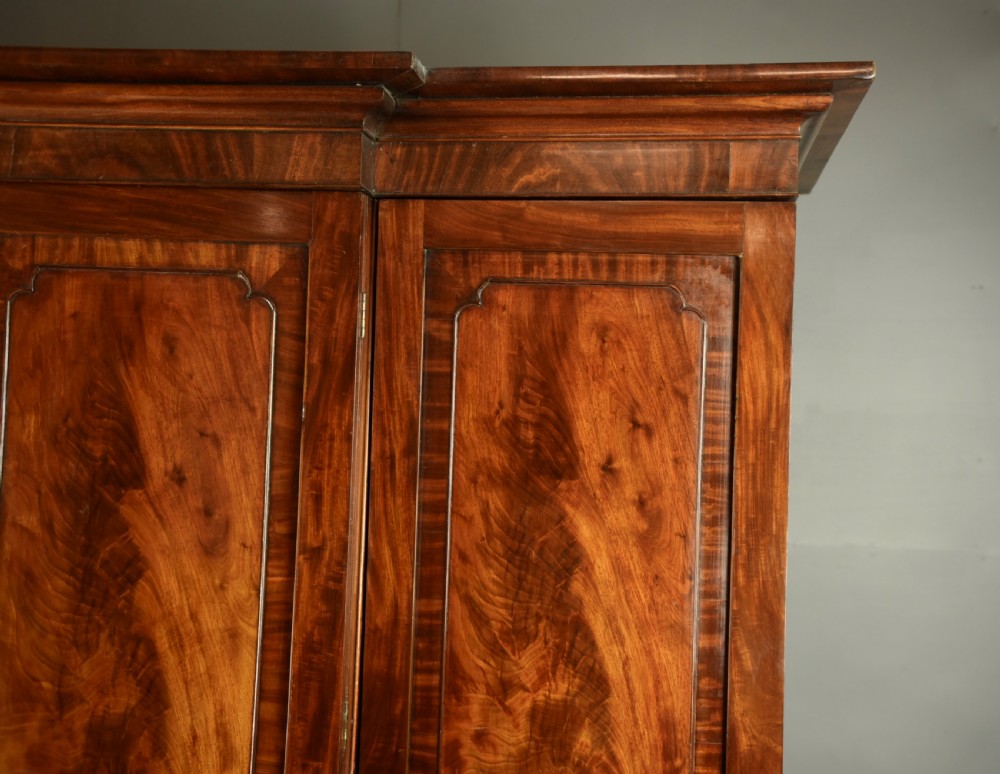 Georgian breakfront four door compactum wardrobe  View III