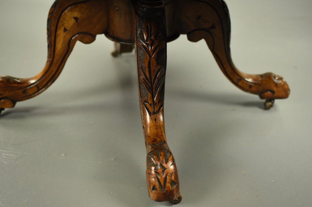 victorian walnut oval coffee table  View III