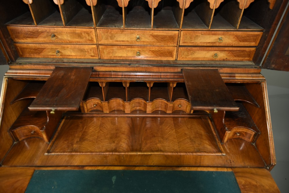 Queen Anne walnut bureau bookcase  View VI