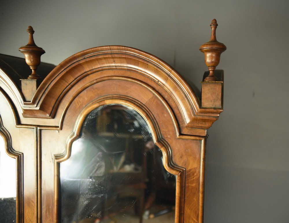 Queen Anne walnut bureau bookcase  View X
