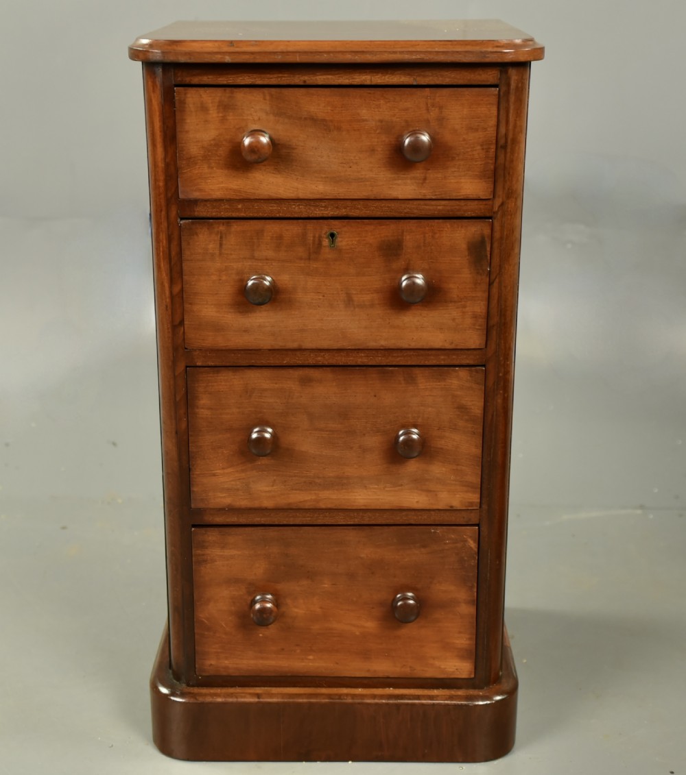Pair of Victorian mahogany bedside chests of drawers  View VI