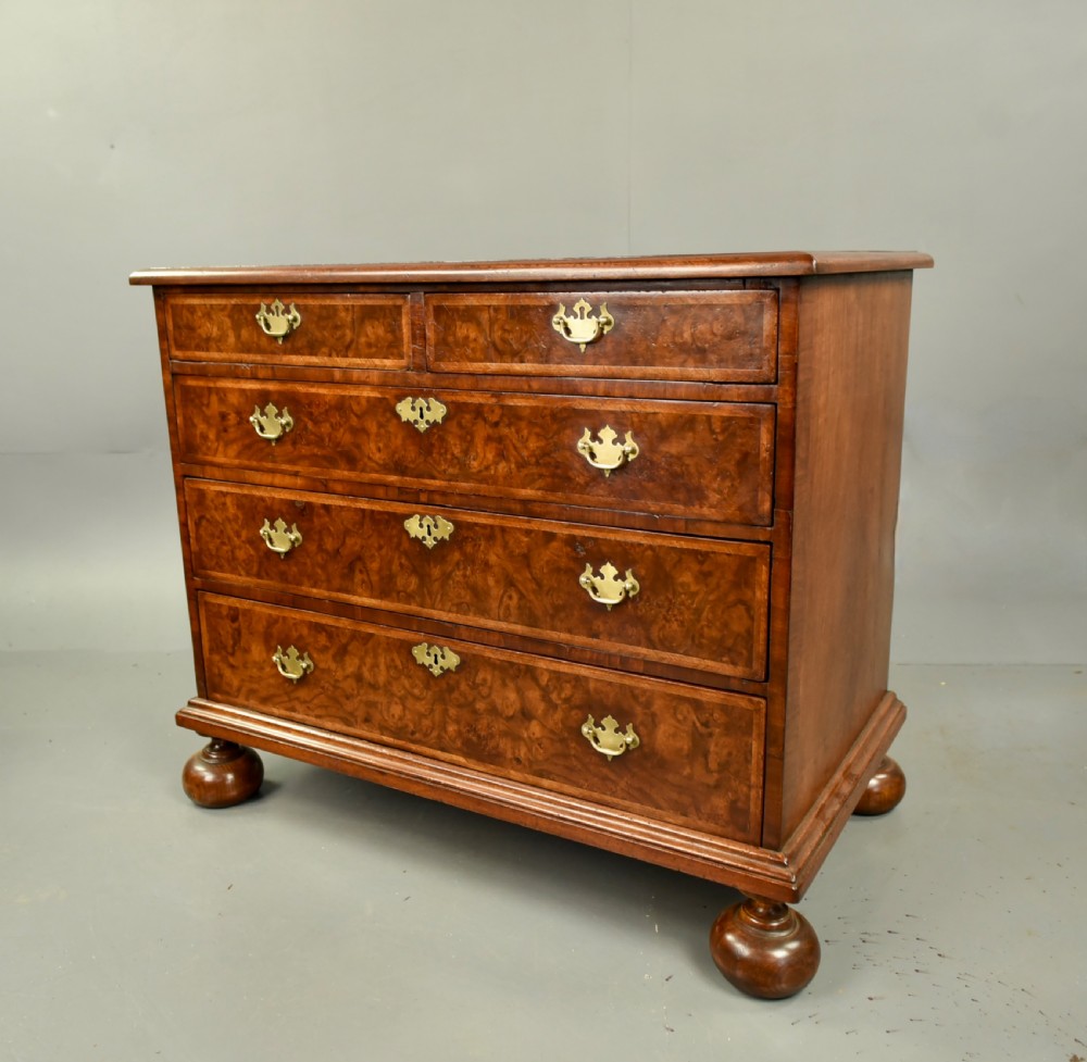 Pair of Georgian walnut chests of drawers  View III