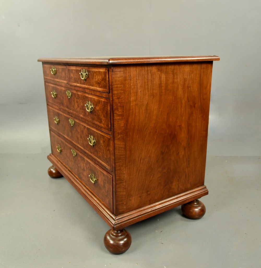 Pair of Georgian walnut chests of drawers  View IV