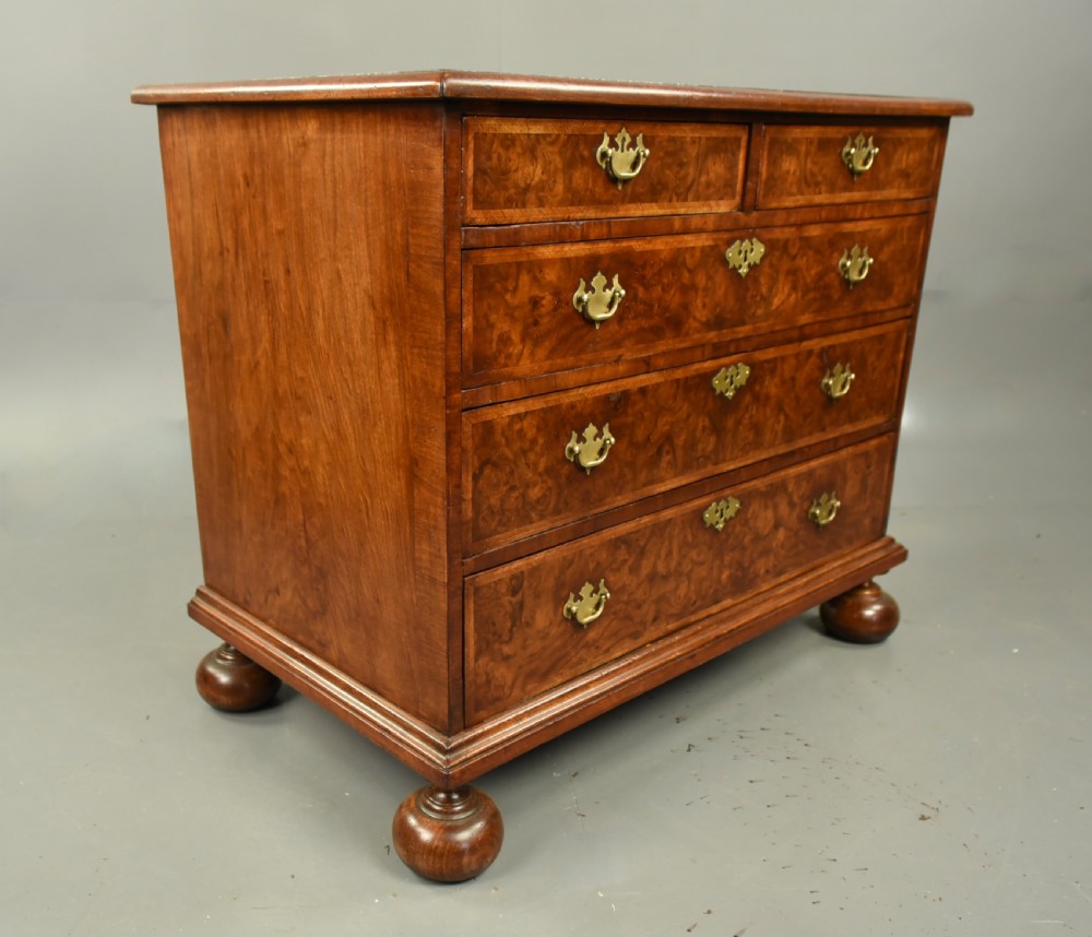 Pair of Georgian walnut chests of drawers  View V