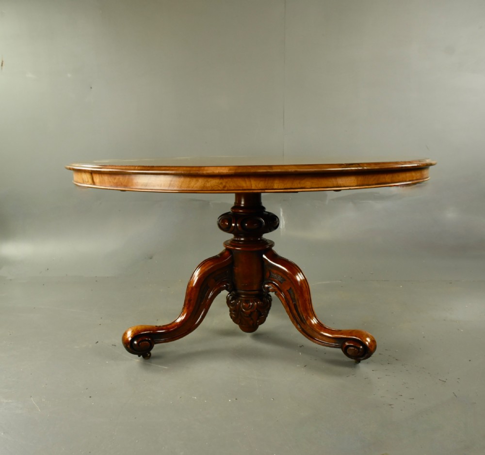 Victorian walnut dining table  View II