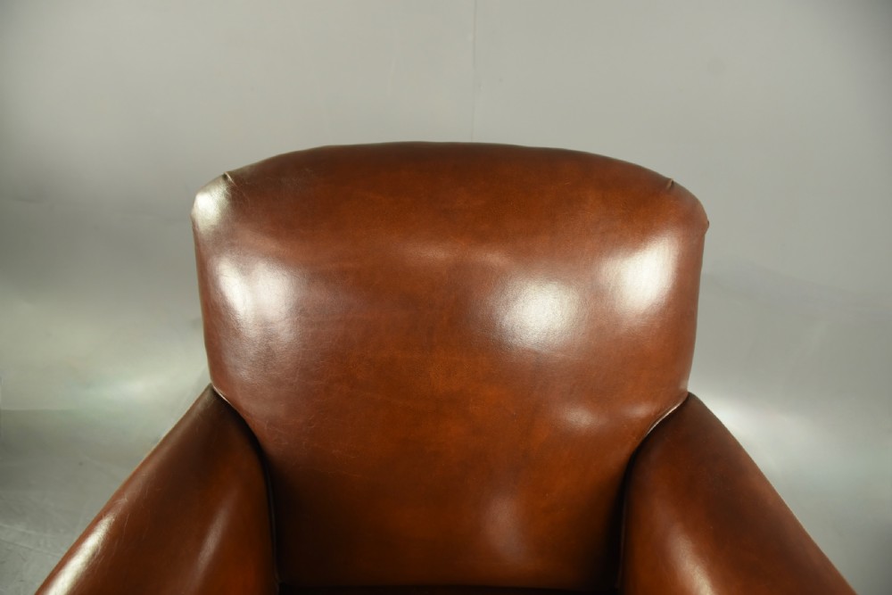 Pair of Victorian leather arm chairs  View VIII
