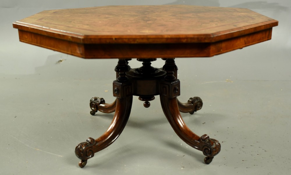 Victorian walnut coffee table  View II